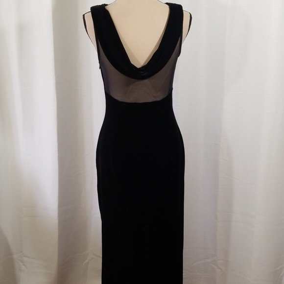 Vintage Scott McClintock Vintage Black Velvet Maxi Special Occasion Dress.  6 - Picture 4 of 8